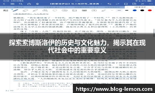 探索索博斯洛伊的历史与文化魅力，揭示其在现代社会中的重要意义