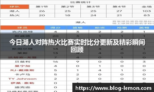 今日湖人对阵热火比赛实时比分更新及精彩瞬间回顾